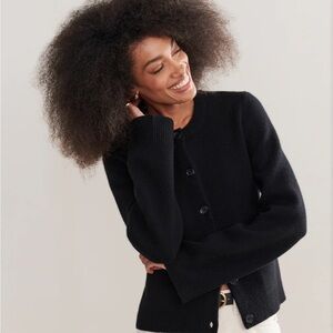 Jenni Kayne Cooper Cardigan Size S Black Wool & Cashmere NWTs
